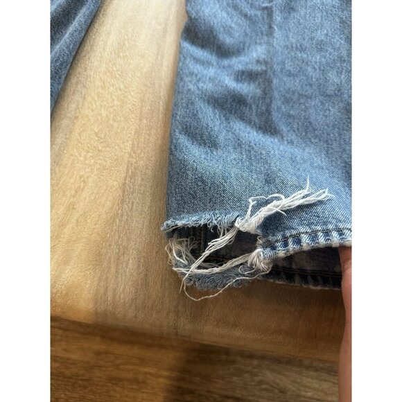 Agolde 90's Mid Rise Loose Jeans Streamline Distressed Knees Size 29 Medium Wash - Picture 9 of 9
